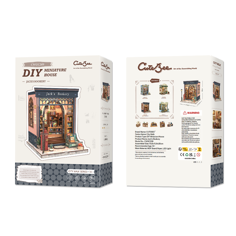 Jack's Bookery | DIY Book Nook Miniature Kit