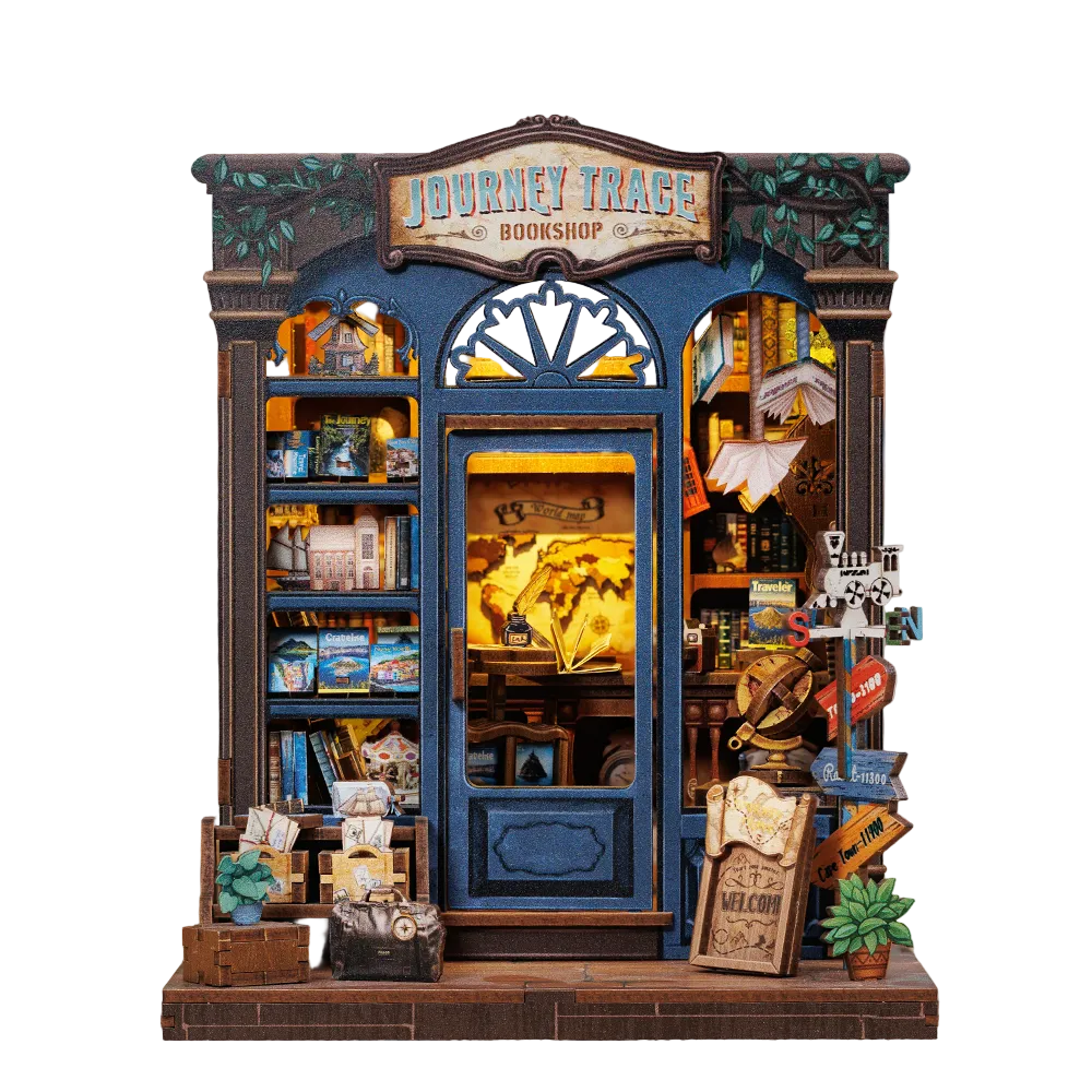 Journey Trace Bookshop | DIY Book Nook Miniature Kit
