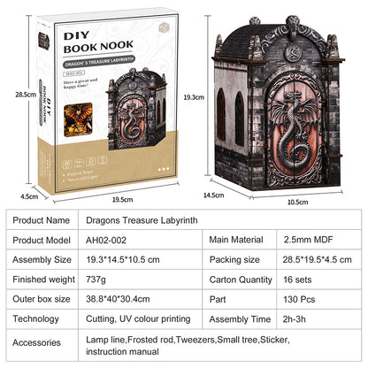 Dragon's Secret Labyrinth | DIY Book Nook Miniature Kit