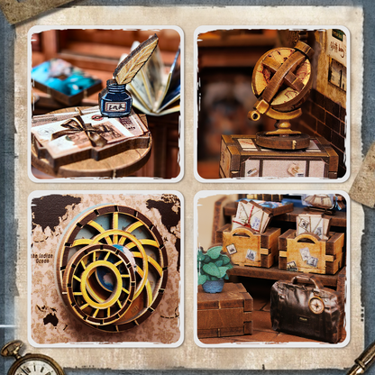 Journey Trace Bookshop | DIY Book Nook Miniature Kit