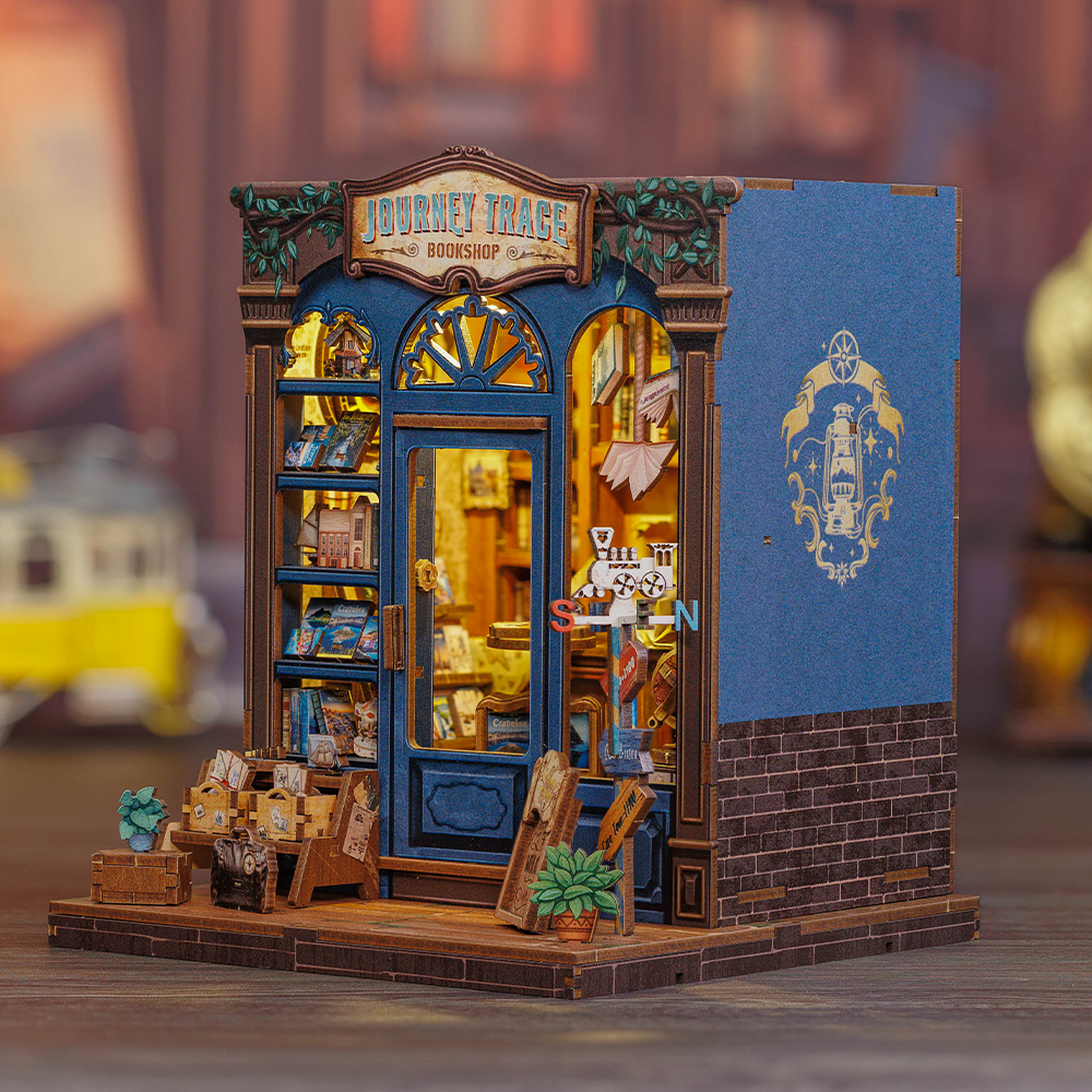 Journey Trace Bookshop | DIY Book Nook Miniature Kit