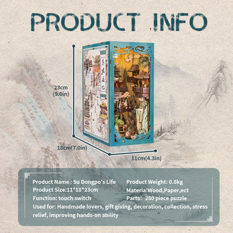 A Legendary Poet’s Zen Retreat | DIY Book Nook Miniature Kit: The Life of Poet Su Dongpo