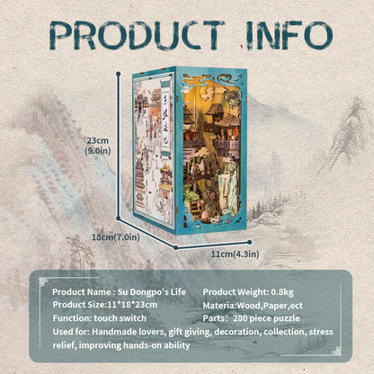 A Legendary Poet’s Zen Retreat | DIY Book Nook Miniature Kit: The Life of Poet Su Dongpo