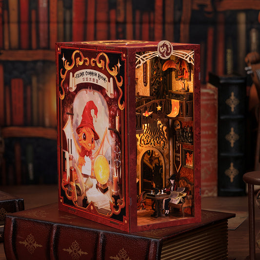 Flame Common Room | DIY 3D Book Nook Miniature Kit