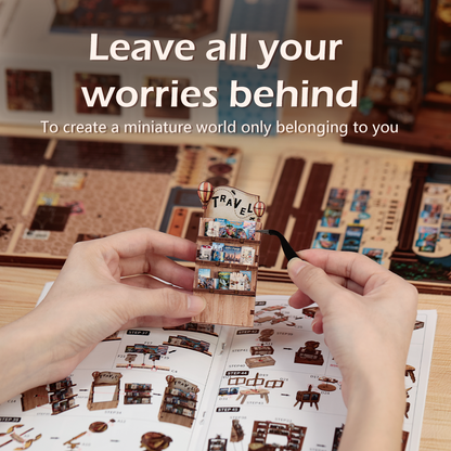 Journey Trace Bookshop | DIY Book Nook Miniature Kit