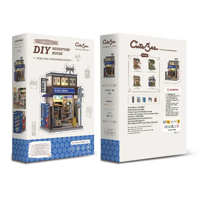 Retro Japanese Convenience Store | DIY Book Nook Miniature Kit