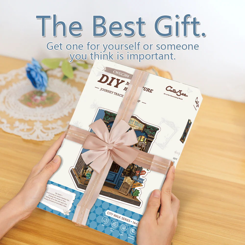 Journey Trace Bookshop | DIY Book Nook Miniature Kit