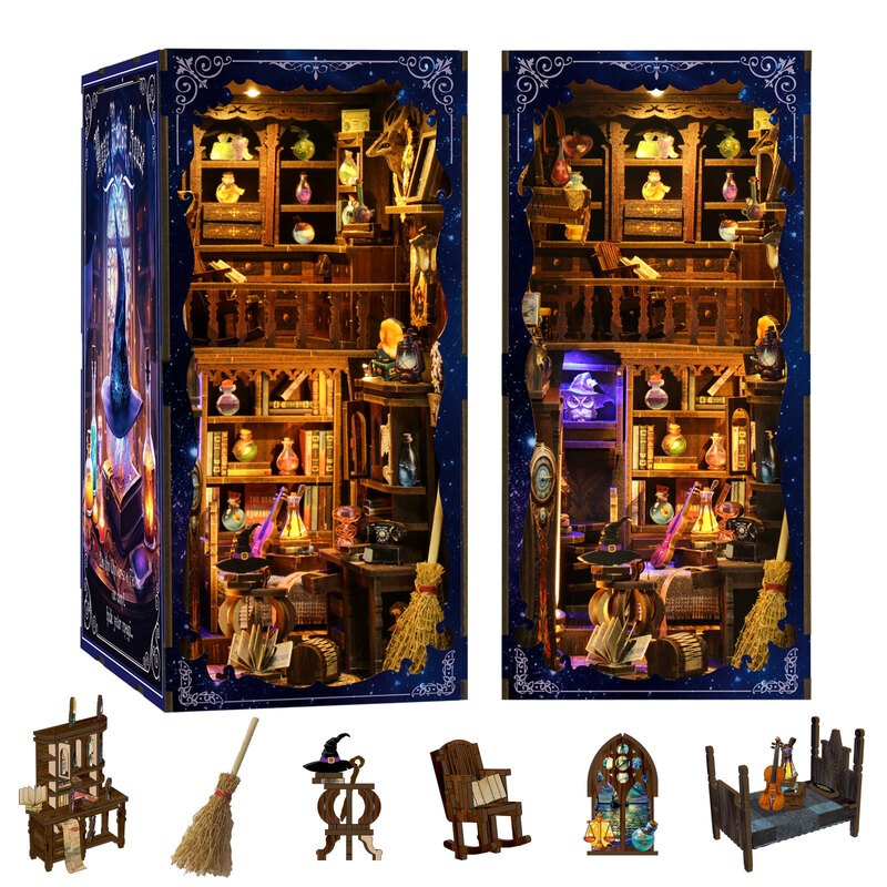 The Alchemist's Study: Magic Potion House | DIY Book Nook Kit