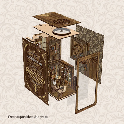 The Antiquarian Bookroom: A Bibliophile's Sanctuary | DIY Book Nook Kit