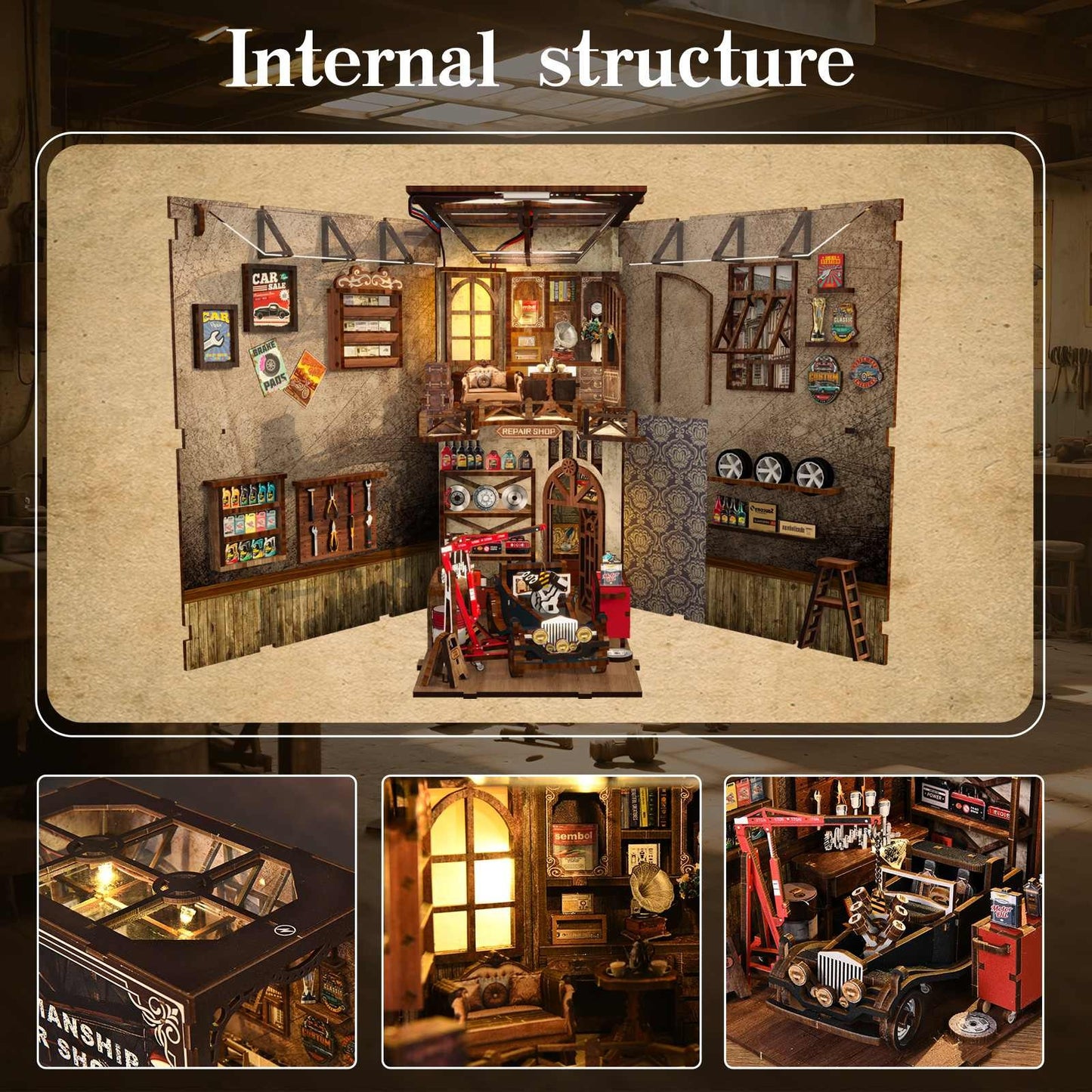 Classic Mechanic's Garage | DIY Book Nook Miniature Kit