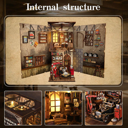 Classic Mechanic's Garage | DIY Book Nook Miniature Kit