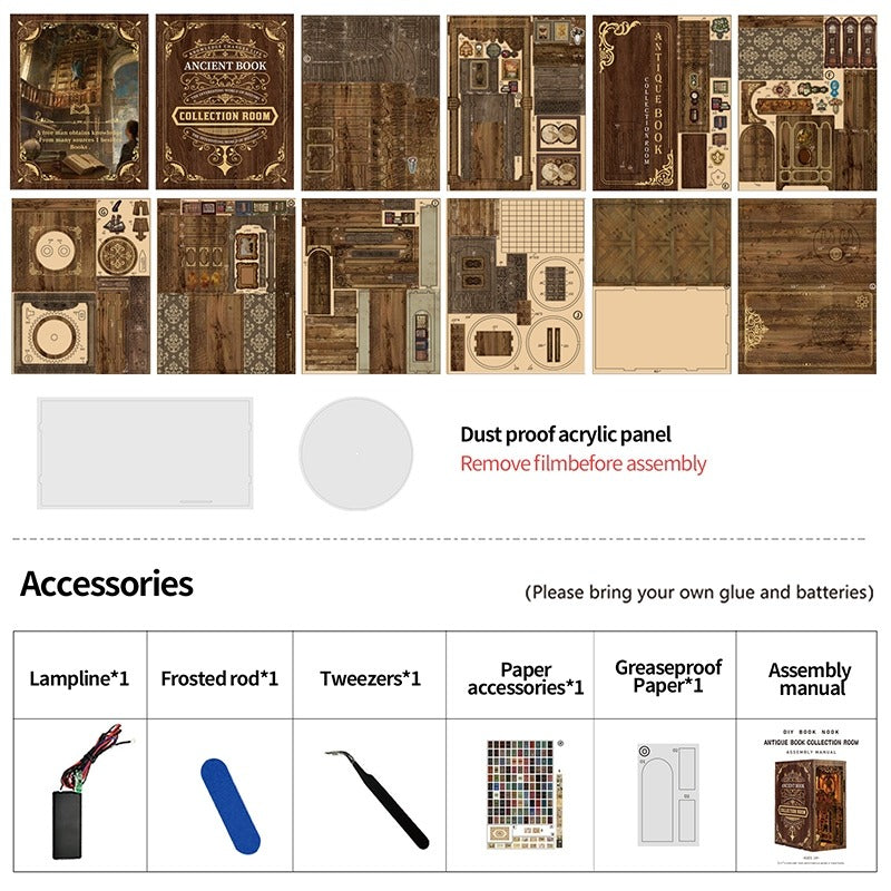 The Antiquarian Bookroom: A Bibliophile's Sanctuary | DIY Book Nook Kit