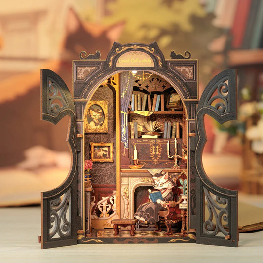 Count Cat's Study | DIY Book Nook Miniature Kit
