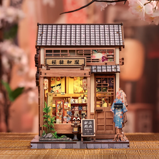 Sakura Kimono Shop | DIY Book Nook Miniature Kit