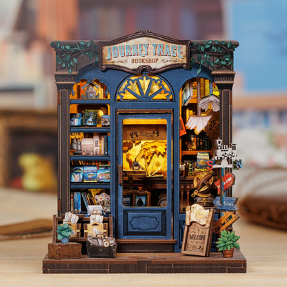 Journey Trace Bookshop | DIY Book Nook Miniature Kit