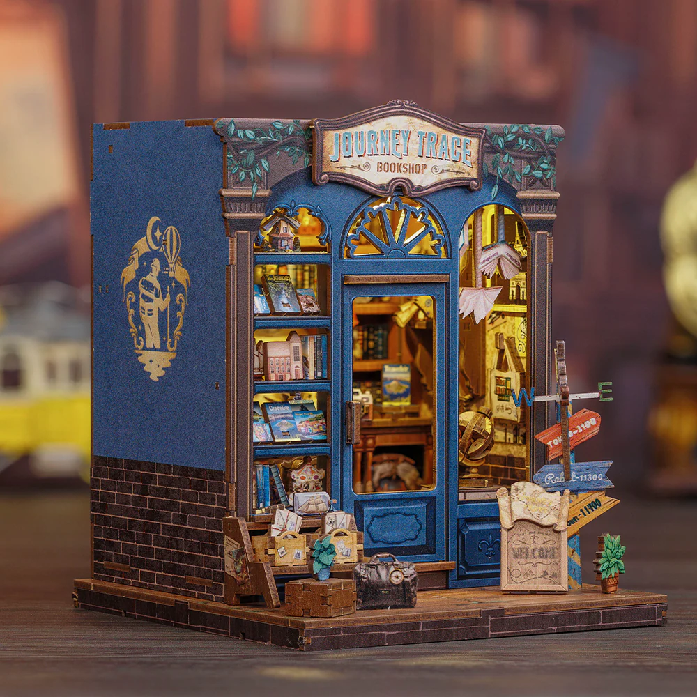 Journey Trace Bookshop | DIY Book Nook Miniature Kit