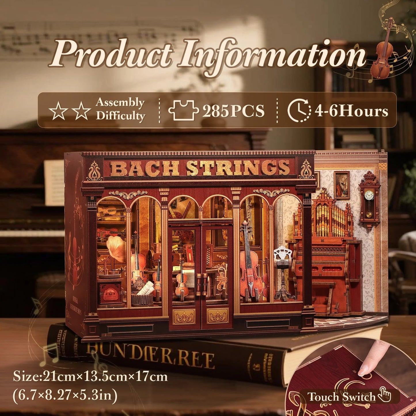 Bach Strings | DIY Book Nook Miniature Kit