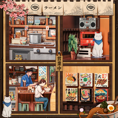 Midnight Ramen Street | DIY Book Nook Miniature Kit: Oishii Kyoto