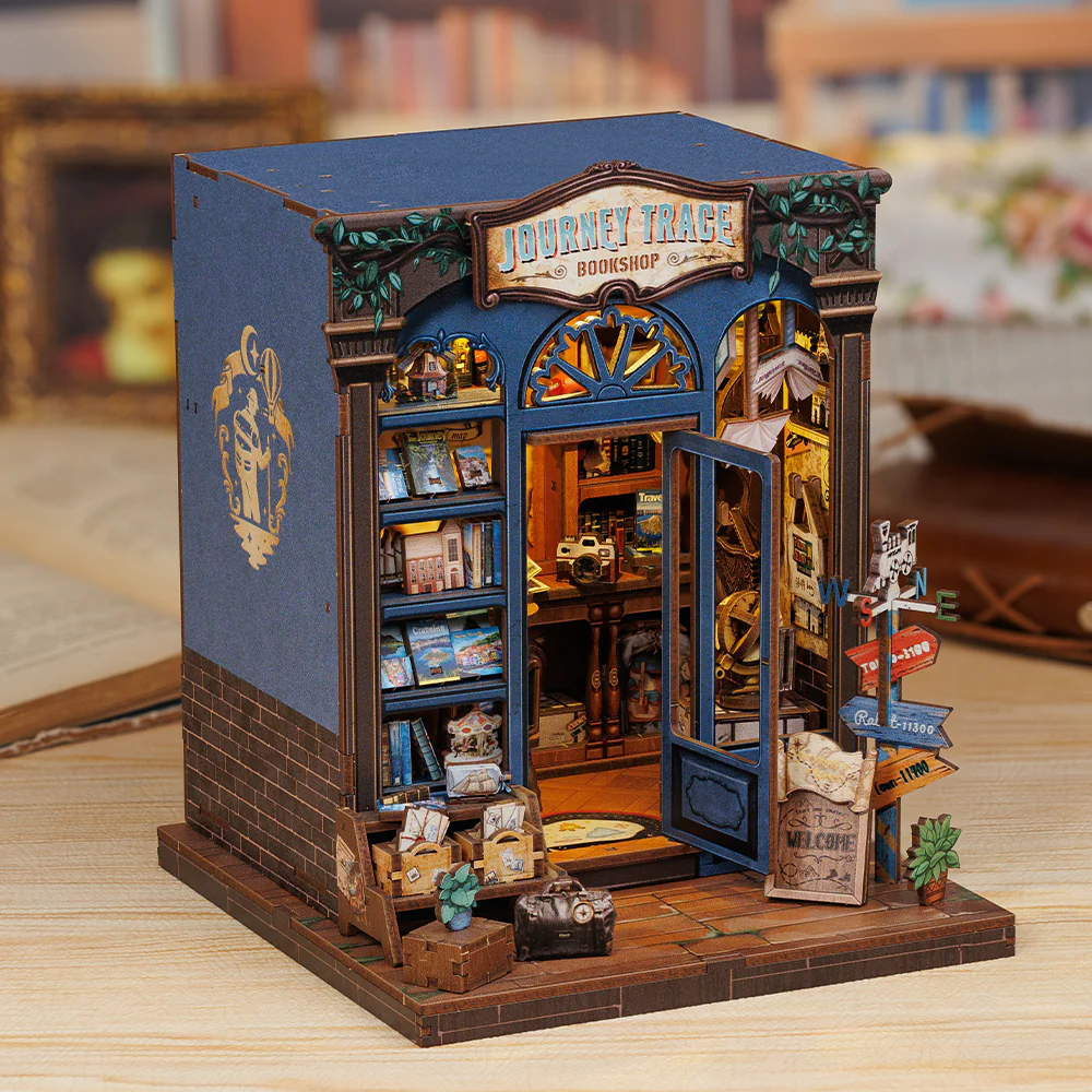 Journey Trace Bookshop | DIY Book Nook Miniature Kit