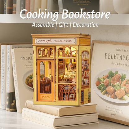 Cooking Bookstore | DIY 3D Book Nook Miniature Kit