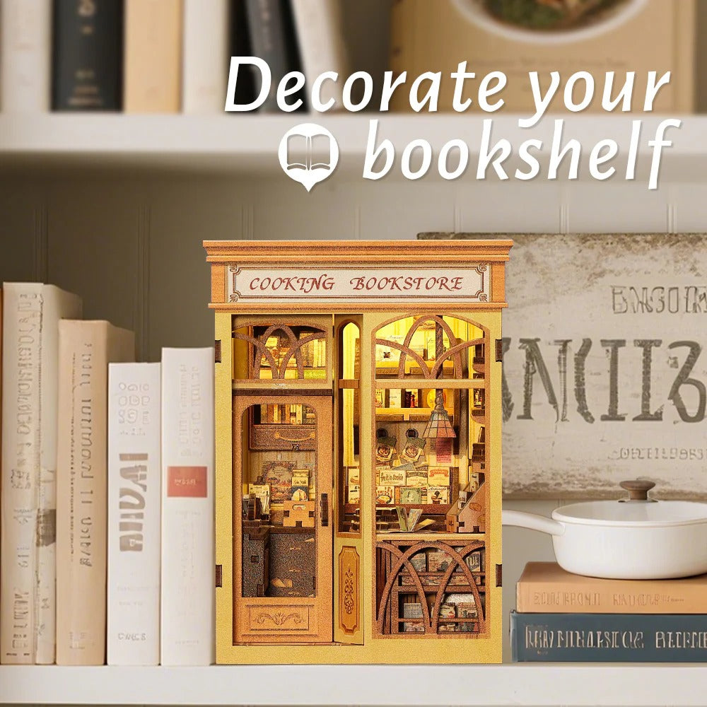 Cooking Bookstore | DIY 3D Book Nook Miniature Kit