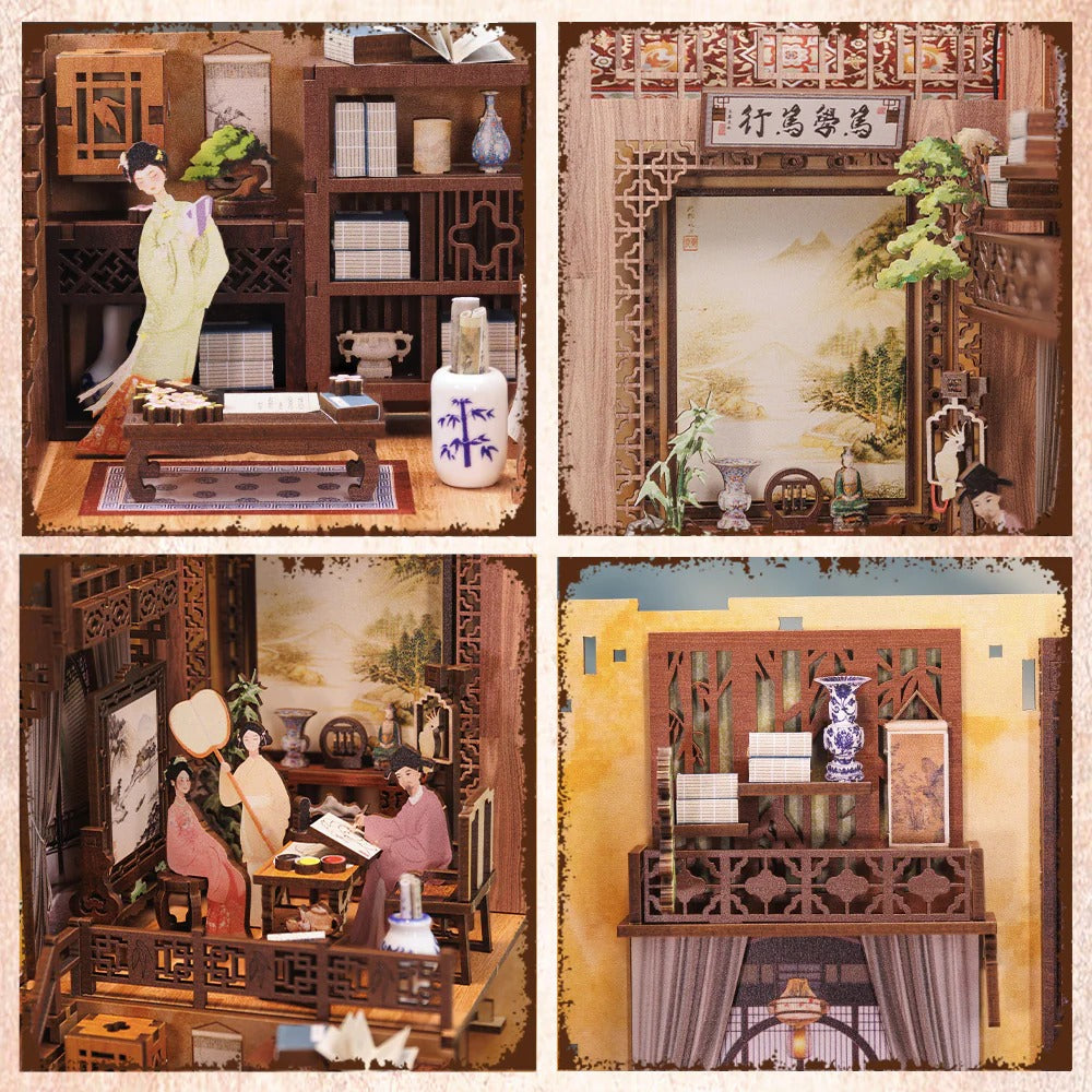Eastern Poetry Library | DIY Book Nook Miniature Kit