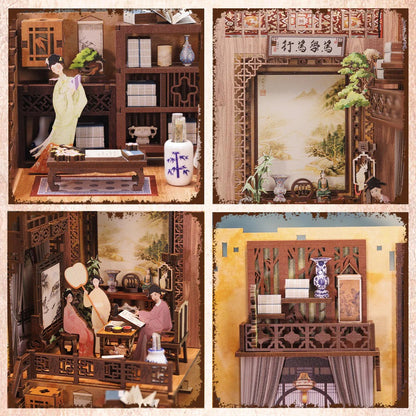 Eastern Poetry Library | DIY Book Nook Miniature Kit