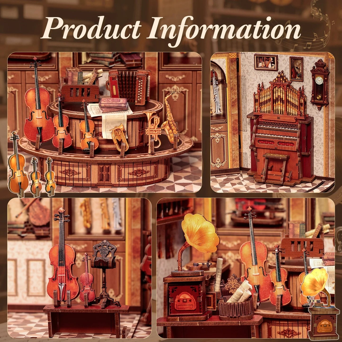 Bach Strings | DIY Book Nook Miniature Kit