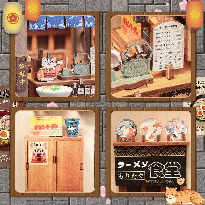 Japanese Ramen Diner | DIY Book Nook Miniature Kit: Morita-ya