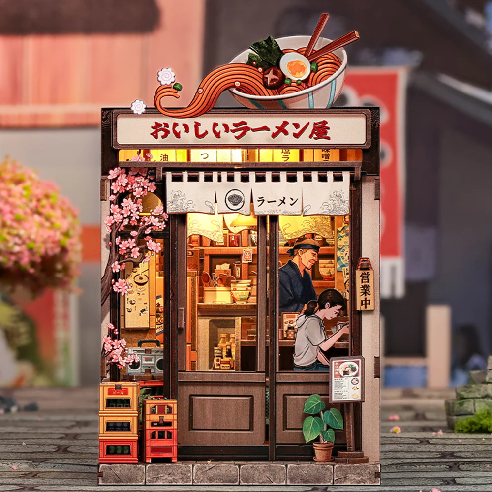 Midnight Ramen Street | DIY Book Nook Miniature Kit: Oishii Kyoto