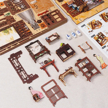 Eastern Poetry Library | DIY Book Nook Miniature Kit